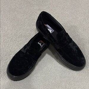 Men's Black Velvet Shoes